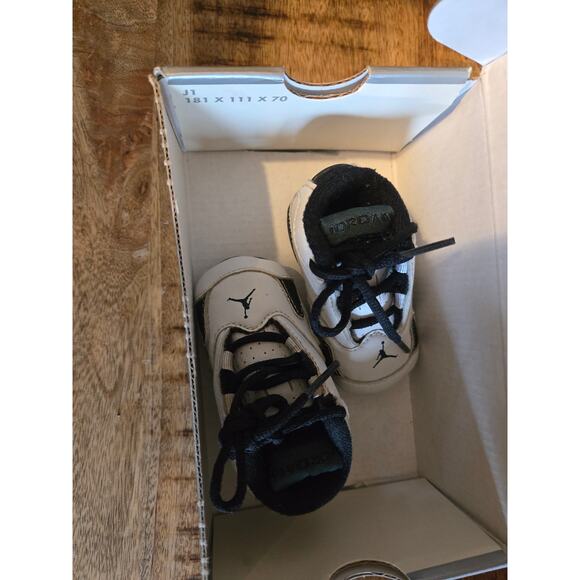 OG 1998 Rare Baby Nike Air Jordan XIV 14 What/Black - Picture 8 of 9